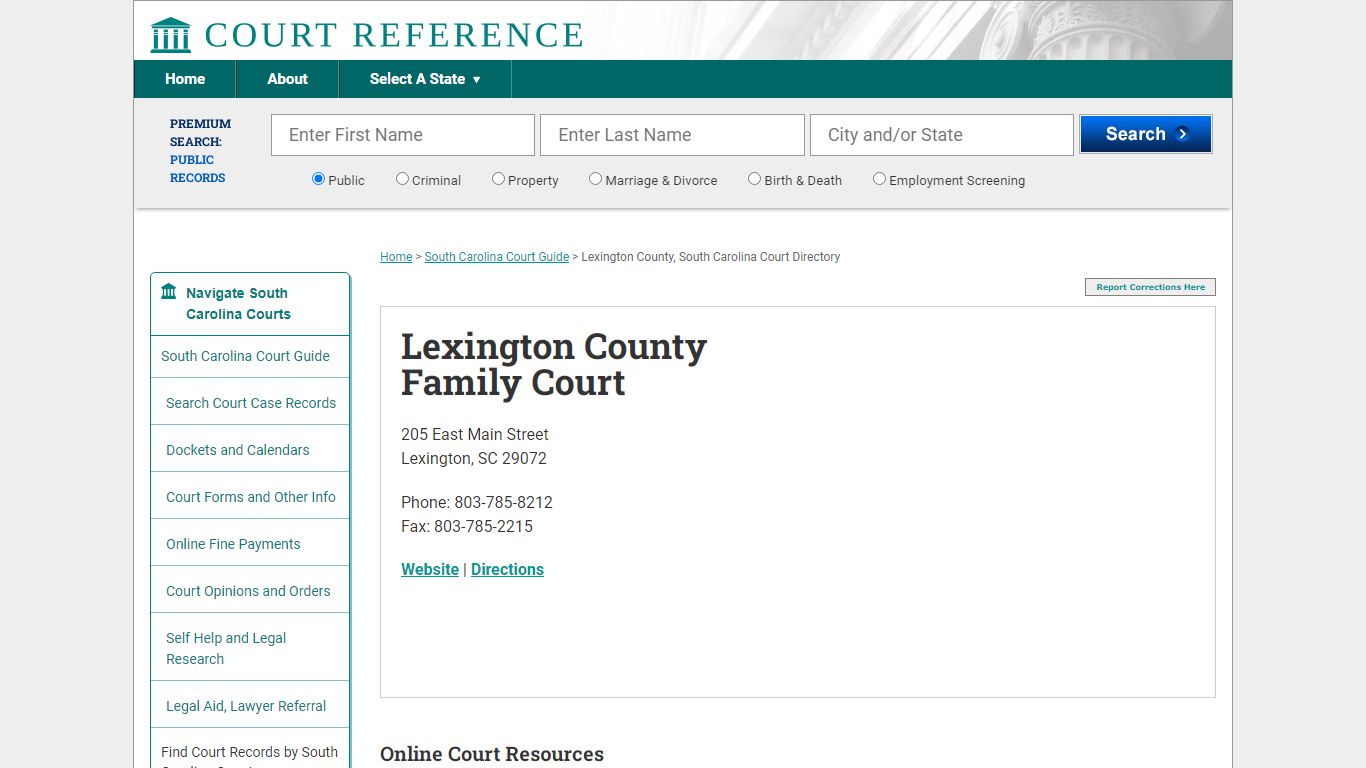 Lexington County Family Court - CourtReference.com