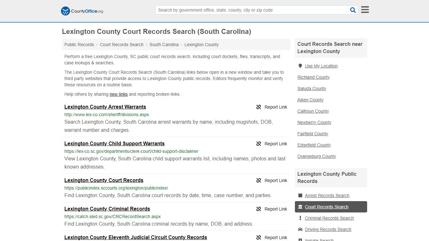 Lexington County Court Records Search (South Carolina) - County Office